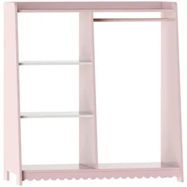 [en.casa] Garderobenständer Vestnes 90 x 80 x 38 cm Cotton Candy/Weiß