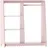 [en.casa] Vestnes Kindergarderobe 90x80x38 cm Cotton Candy/Weiß