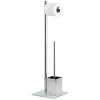 bremermann WC-Bürste 2in1 Edelstahl/Sicherheitsglas Weiß