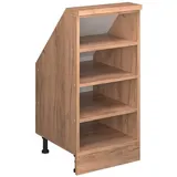 Vicco Dachschrägenschrank Rion, Goldkraft Eiche, 40 x 81.6 cm mit 4 Fächern platzsparend für Dachschrägen