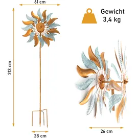 Lemodo Windrad Fire Flower, 213 cm hoch