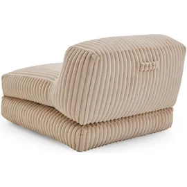 Home Affaire XXL-Sessel HOME AFFAIRE "Pia", beige (creme), B:106cm H:84cm T:125cm, Sessel, XXL-Sessel, Loungesessel in Megacord, 2 Größen, Schlaffunktion und Pouf-Funktion