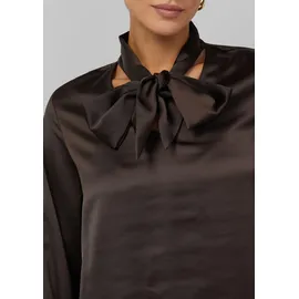 s.Oliver Satin-Bluse mit eleganter Kragen-Schluppe Braun 38