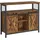 VASAGLE Sideboard 100 x 80 x 33 cm Braun/Schwarz