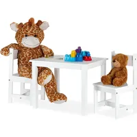 Relaxdays Kindersitzgruppe weiß MDF