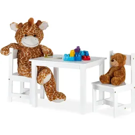 Relaxdays Kindersitzgruppe weiß MDF