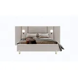 xlmoebel Polsterbett 180 x 200 cm Beige
