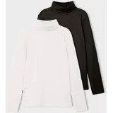 NAME IT 2er-Pack Rollkragenpullover in White alyssum), | Gr.: 122/128