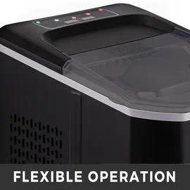 Vevor 12kg Eiswürfelmaschine mit LCD Anzeige Eiswürfelbereiter Schwarz Kommerzielle Eismaschine Ice Maker - Schwarz