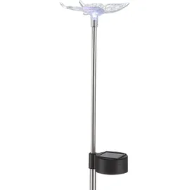 GLOBO Solarleuchte Edelstahl, Kunststoff 4er Set spritzwassergeschützt weiß
