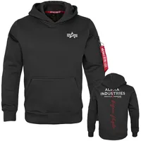 Alpha Industries Signature BP Hoody schwarz, Größe M