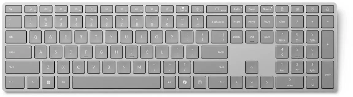 Microsoft Surface Keyboard (2nd Edition) Tastatur Heimbüro Bluetooth QWERTY Grau
