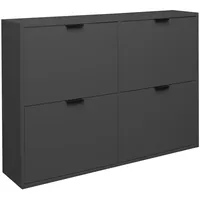 Möbelando Schuhkipper >Bonnie< in anthrazit matt Lack - 120x86x25cm