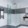 IMPTS Eckdusche mit Falttür rechts 100 x 185 cm silber transparent Duschwanne