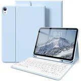 SZPSGC Hülle mit Tastatur für iPad A16 11. /10.Generation 11/10,9 Zoll 2025/2022, Magnetisches Anti-Detach Tastatur Hülle, für iPad 11./10. Gen, QWERTZ Layout Keyboard, Blau