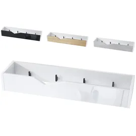 Vladon Garderobenpaneel, Schwarz Hochglanz, 83.5x12.5x21 cm, Garderobe, Garderobenpaneele, Garderobenpaneele