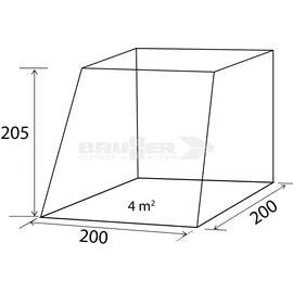 Brunner Comet Heckzelt 200 x 200 x 205 cm Grau
