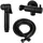 Stilform Design WC/Bidet Handbrause Komplettset mit Absperrventil Rund Schwarz