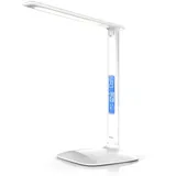 Brandson Schreibtischlampe, Dimmbar, Farbwechsel, Temperatur-, Alarm- & Kalenderfunktion, LED Tischlampe -