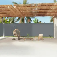 VidaXL Ausziehbar Seitenmarkise 220 x 1200 cm anthrazit