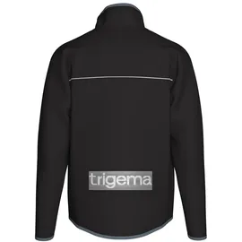 TRIGEMA Trainingsjacke TRIGEMA "TRIGEMA Praktische Sportjacke aus Microfaser", Herren, Gr. 3XL, schwarz, Strick, 92% Polyester, 8% Elastan, lang, Jacken Trainingsjacke