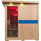 Mendler Infrarotkabine HWC-D49, Infrarotsauna Wärmekabine, Musik LED Sicherheitsglas Sauerstoff 4 Personen, Karbonheizung