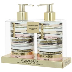 VIVIAN GRAY Hautreinigungs-Set Cremeseife & Hand Lotion je 250 ml goldfarben