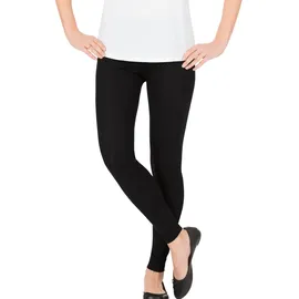 TRIGEMA Leggings "TRIGEMA Leggings aus Baumwolle/Elastan", Damen, Gr. S, Normalgrößen, schwarz, Feinripp, 95% Baumwolle, 5% Elastan, Basic, Hosen Leggings