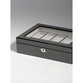 Rothenschild Uhrenbox für 10 Uhren Holz Carbon/Grau/Schwarz
