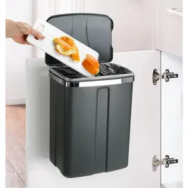 Wenko Tür-Abfalleimer 12 l Grau