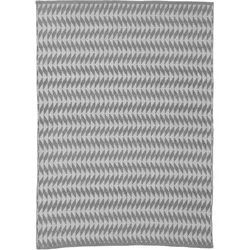 Teppich CARPETFINE "Frida 203", grau, B:200cm H:7mm L:290cm, Polyester, Teppiche, Wendeteppich, 100% recyceltem Material (PET), Flachgewebe, Sisal Optik