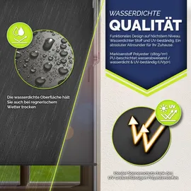 tillvex Klemmmarkise 150 x 310 cm grau