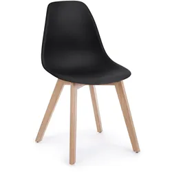 Stuhl System 4er-Set, Schwarz