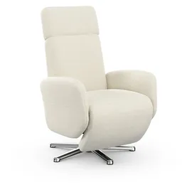 sit&more TV-Sessel Grenoble Polyester 71 x 110 x 82 cm Beige mit Kopfteilverstellung