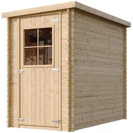 TIMBELA Gerätehaus 1,44 x 2,39 m Naturbelassen