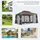 Outsunny Pavillon 390 x 290 x 280 cm - Gartenpavillon - 390Lx290Wx280Hcm - Kaffee+Schwarz