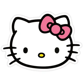 Herding Konturenkissen Hello Kitty 26 x 36 cm Weiß