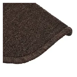 Mendler 15er-Set Stufenmatte HWC-G49, Treppenteppich Treppenschutz Treppenmattenset, 65x25cm ~ halbrund, braun