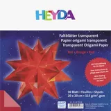 Heyda Faltblätter transparent 20 x 20 cm rot 30 Blatt