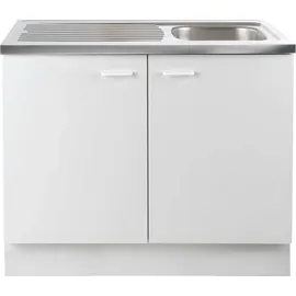 Menke Unterschrank Spülenunterschrank 100 x 85 x 60 cm Weiß