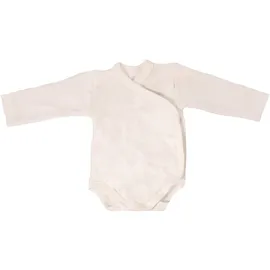 cosilana Langarm Baby-Wickelbody aus Bio Wolle / Seide Uni Natur 62/68