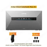 Anker Balkonkraftwerk Anker SOLIX Solarbank Max AC 7kWh mit Zusatzsakkus, (integrierter 3680W Notstromfunktion, mit 1x/2x/3x/4x/5x Anker SOLIX BP7000 Erweiterungsakkus (optional), flexibel erweiterbar auf bis zu 42kWh Speicherkapazität
