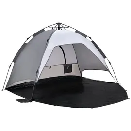 pro.tec Mullsjö Pop Up Strandzelt Grau