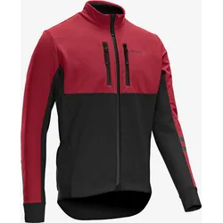 Fahrrad Winterjacke Herren Rennrad - Endurance schwarz/dunkelrot 2XL