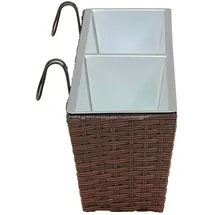 vidaXL Balkon 80 x 17 x 17 cm Braun