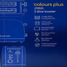 Russell Hobbs Colours Plus 2S Toaster Cream Toaster beige 26551-56