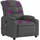 vidaXL Massagesessel mit verstellbarer Rückenlehne Polyester 50 x 80,5 x 147 cm Dunkelgrau