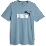 Puma Herren Sportshirt, ESS+ 2 Col Logo Tee (XXL), Blau, XXL