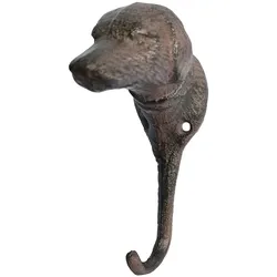Wandgarderobe Gusseisen Antik Rostlook Hund mit 1 Haken