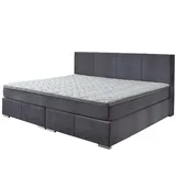 Roller Familien-Boxspringbett - grau - H2/H3 - inklusive Topper - 240x200 cm